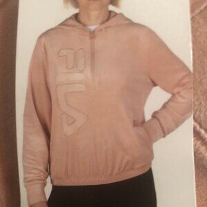 NWT Fila pink velour hoodie sz XL